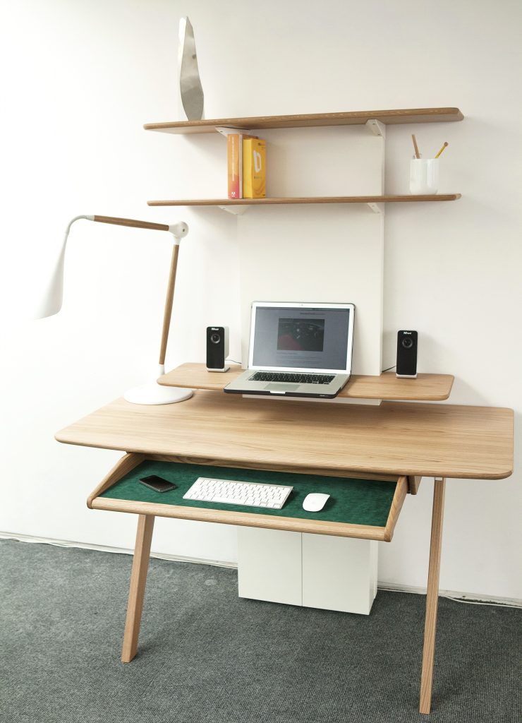 Aerofoil Desk and Bureau by Sebastian Conran